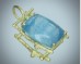 18K Aquamarine Chunky Pendant