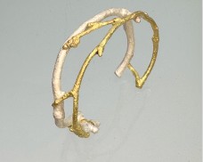 Mixed Metal Twig Cuff - Gold & Silver