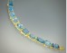 Cordwood Link Aquamarine Bracet