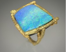 Large Boulder Opal Ring