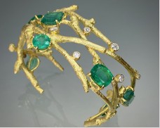 Emerald and Diamond Cuff