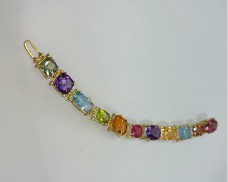 Multi-Gemstone Twig Bracelet 