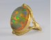 Ethiopian Opal Cabochon Twig Ring