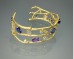 Mixed Color Sapphire & Diamond Twig Cuff