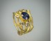 Bezel-Set Sapphire Nest Ring with Diamonds