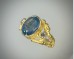 Bezel-Set Sri Lankan Sapphire Ring with Diamonds