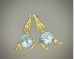 Concave Faceted Topaz Drop Earrings