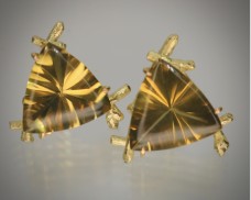 Triangular Topaz Earrings