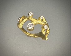 Diamond Twig Branch Ring