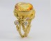 Yellow Sapphire & Diamond Twig Ring