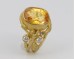 Yellow Sapphire & Diamond Twig Ring